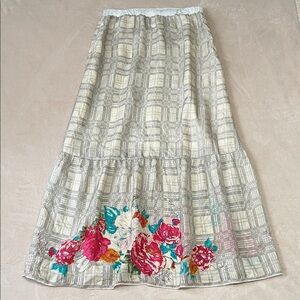 Johnny Was 100% Silk Long Skirt. Women’s Size Medium